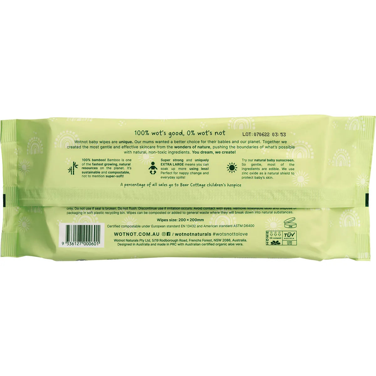 NATURAL ZINC REMOVER WIPES - 70 PACK